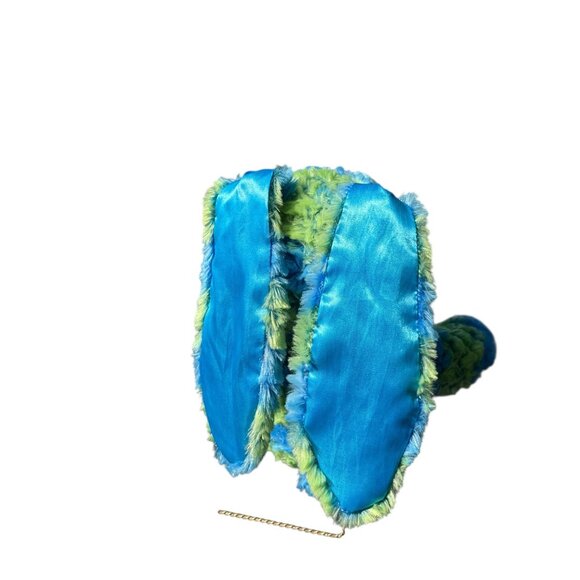 Build A Bear Plush Stuffed Bunny Rabbit Blue Green Stripes Support Pet Toy - Picture 8 of 16